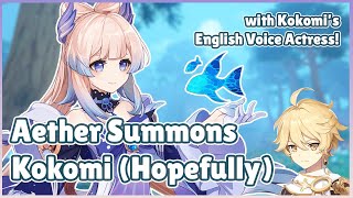 Aether’s Voice Actor Pulls For Kokomi Featuring Kokomi’s VA  Genshin Impact [upl. by Nwadrebma]