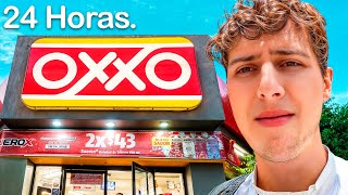 24 HORAS COMIENDO EN EL OXXO asqueroso 🤢 [upl. by Leschen]