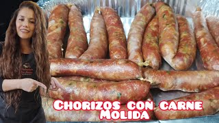 Cómo hacer CHORIZOS COLOMBIANOS de carne MOLIDA [upl. by Chapell701]