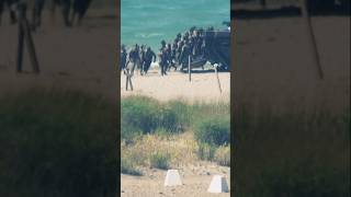 WW American Soldiers Land and Unload at D Day Reenactment in Conneaut Ohio [upl. by Eldnek558]