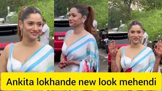 Ankita lokhande new look mehendi dezeiner❤️ [upl. by Eanaj939]