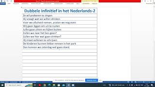 Ders 47 Hollandacada Mastar Kullanımı ve aanhetdoen Yapısı Infinitief en Structuur aanhetdoen [upl. by Anihs23]