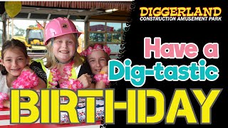 Have a DigTastic Birthday Party  Diggerland USA Construction Theme Park in New Jersey [upl. by Odidnac]