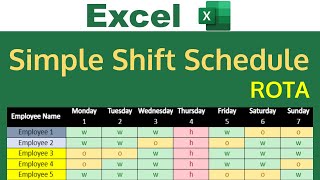 Idea to create Employee Shift Schedule in Excel [upl. by Yrram]