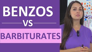 Benzodiazepines vs Barbiturates Nursing Sedative AntiAnxiety Anxiolytic Pharmacology NCLEX [upl. by Mar242]