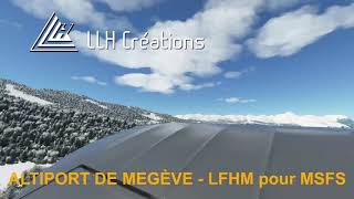 Megeve altiport for MSFS winter flight over the ski lifts by LLH [upl. by Atsirhc45]