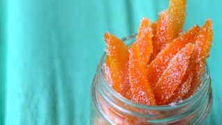 How To Make Candied Orange Peels  Candied Orange Peel Recipe [upl. by Elleryt]