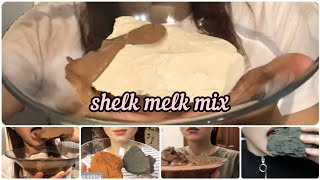 shelk melk mix edit clay wet chalk w paste dry chalk w paste [upl. by Nnayd]