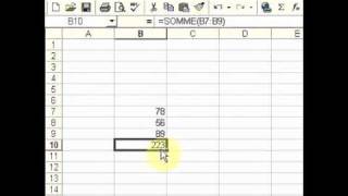 Sommation dans Tableur Addition Excel  ExpertWebfr [upl. by Accebber]