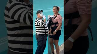 How many NO MORE said Tom mime Seaworld 😂👏 seaworldmime funny [upl. by Sula]