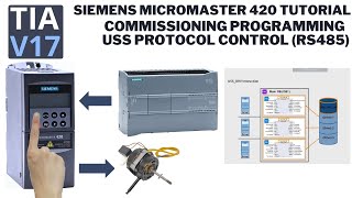 Siemens Micromaster 420 programming USS Protocol RS485 [upl. by Borman]