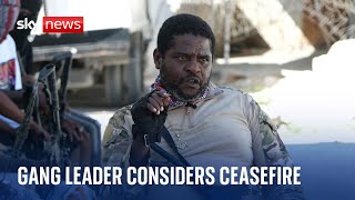 Haiti gang leader Barbecue says he will consider ceasefire [upl. by Rois166]