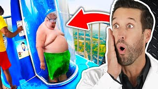 ER Doctor REACTS to Most INSANE Water Slide Fails [upl. by Sadie]