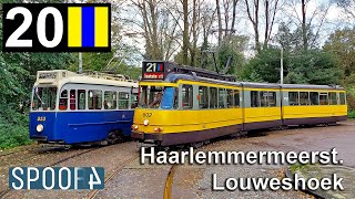 Cabinerit Tram 20 Amsterdam  Haarlemmermeerstation  Louweshoek Tram Drivers POV [upl. by Odarbil826]