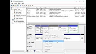 How To Partition Combined Shrink Extend Hard Drive  Disk Management [upl. by Eolcin]