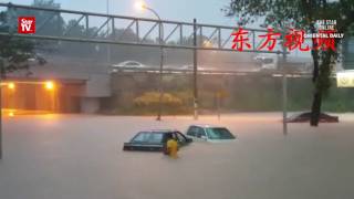 Flash flood woes in Johor Baru [upl. by Kamat514]