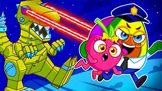 😱 Dinosaur Robot Is So Scary 🦖🤖 10 Little Dinos Song  VocaVoca Karaoke 🥑🎶 [upl. by Trebled]