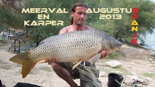 Meervalvissen en karpervissen op de rivier ebro🔵 Catfish and carp from the river ebro [upl. by Leahcim]