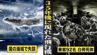 【戦慄】魔の海域上空で突如失踪し３５年後に現れた飛行機。乗客９２名全員が白骨死体になっていた。 [upl. by Nylaf]