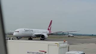 Qantas Boeing 7879 Dreamliner Taxing In Heathrow [upl. by Sascha]