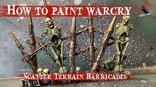 HOW TO PAINT WARCRY SCATTER TERRAIN BARRICADES  Painting Warhammer Terrain [upl. by Rebekkah]