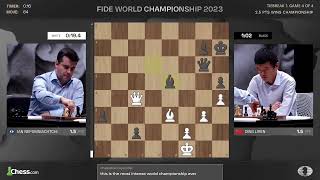 Final 4 minutes of the Chess World Championship Match 2023 [upl. by Ivanah]