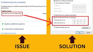 100 SOLVED The DNS Server Isnt Responding Fix  DNS Server Not Responding [upl. by Tamera]