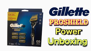 Gillette Proshield power unboxing video unboxing gillette [upl. by Dawaj515]