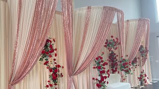 DIY Triple Curved Drape support backdrop DIY Wedding Backdrop [upl. by Ansell794]