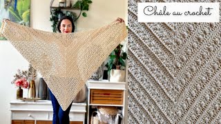 Comment faire un Châle au crochet 🧶 Léger et Doux ✨ Grand Modèle Débutant 🧶 Tuto ⭐️ Étole Louxor [upl. by O'Conner105]