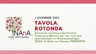 Annuncio vincitrice del Premio Francesca Martini 2023 la Dottssa Simona PROCOPIO [upl. by Are]