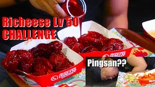 MULUT KEBAKAR RICHEESE FIRE CHICKEN LEVEL 50 CHALLENGE  SPECIAL 600K Subs  BeraniCoba [upl. by Idaline]