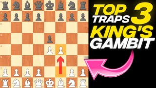 Top 3 Fastest Checkmates in Kings Gambit  Quick Chess Tactics to Win [upl. by Scheider554]