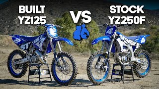 TwoStroke vs FourStroke Built YZ125 vs Stock YZ250F [upl. by Nyrac104]