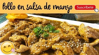 Pollo con salsa de mango  Cocina de Addy [upl. by Ahsinak]