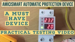 amiciSmart Automatic Over Under Voltage Protection Relay [upl. by Salahcin]