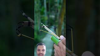 Bamboo Creations with Mini Crossbow Bamboo Slingshots DIY Bambooart [upl. by Dorrahs]