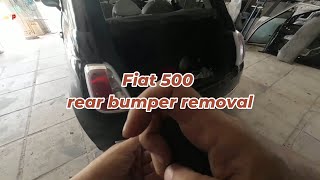 Fiat 500 rear bumper removal [upl. by Sedberry]