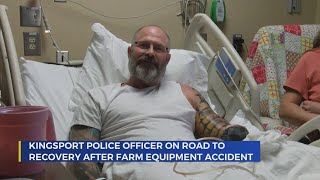 Kingsport Police Officer loses arm in farm accident [upl. by Elliven861]