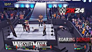 WWE 2K24  The Rock vs Brock Lesnar vs Umaga vs Daniel Bryan vs Sting  5 Way Elimination Match [upl. by Tersina339]