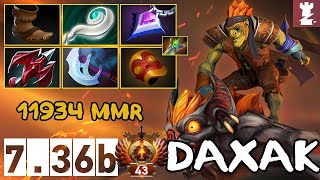 Offlane Batrider  11934 MMR  Daxak  736b  Immortal Dota 2 Pro Plays [upl. by Airotel129]