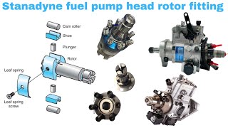 How to stanadyne fuel injection pump head rotor repair Tractor diesel pump new rotor installing [upl. by Aonehc747]