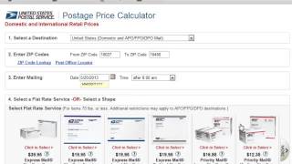 USPS Postal Price Calculator [upl. by Swan510]