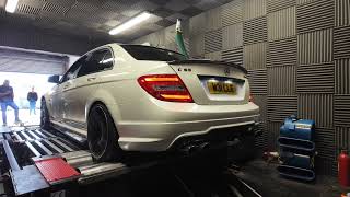 VOLUME UP C63 W204 STRAIGHT PIPE DYNO RUN [upl. by Notnel]