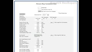 Pressure Drop Calculations Gas [upl. by Ennairak]