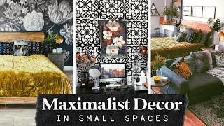 Maximalist Decor Tips for Your Small Apartment Bedroom  Tiny Space BIG STYLE [upl. by Neb]