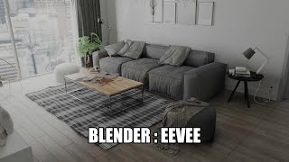 How to create Realistic Interior Render in Blender  EEVEE [upl. by Ynaoj892]