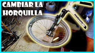 🚲 CÓMO CAMBIAR la HORQUILLA de la DIRECCIÓN de la BICICLETA  MANTENIMIENTO BÁSICO [upl. by Ayhtnic]