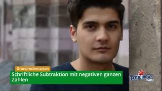 BASICS  Schriftliche Subtraktion mit negativen ganzen Zahlen [upl. by Nagy285]