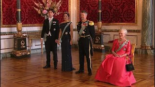 Royal banquet for Prince Christian of Denmarks 18 year birthday [upl. by Eelasor]